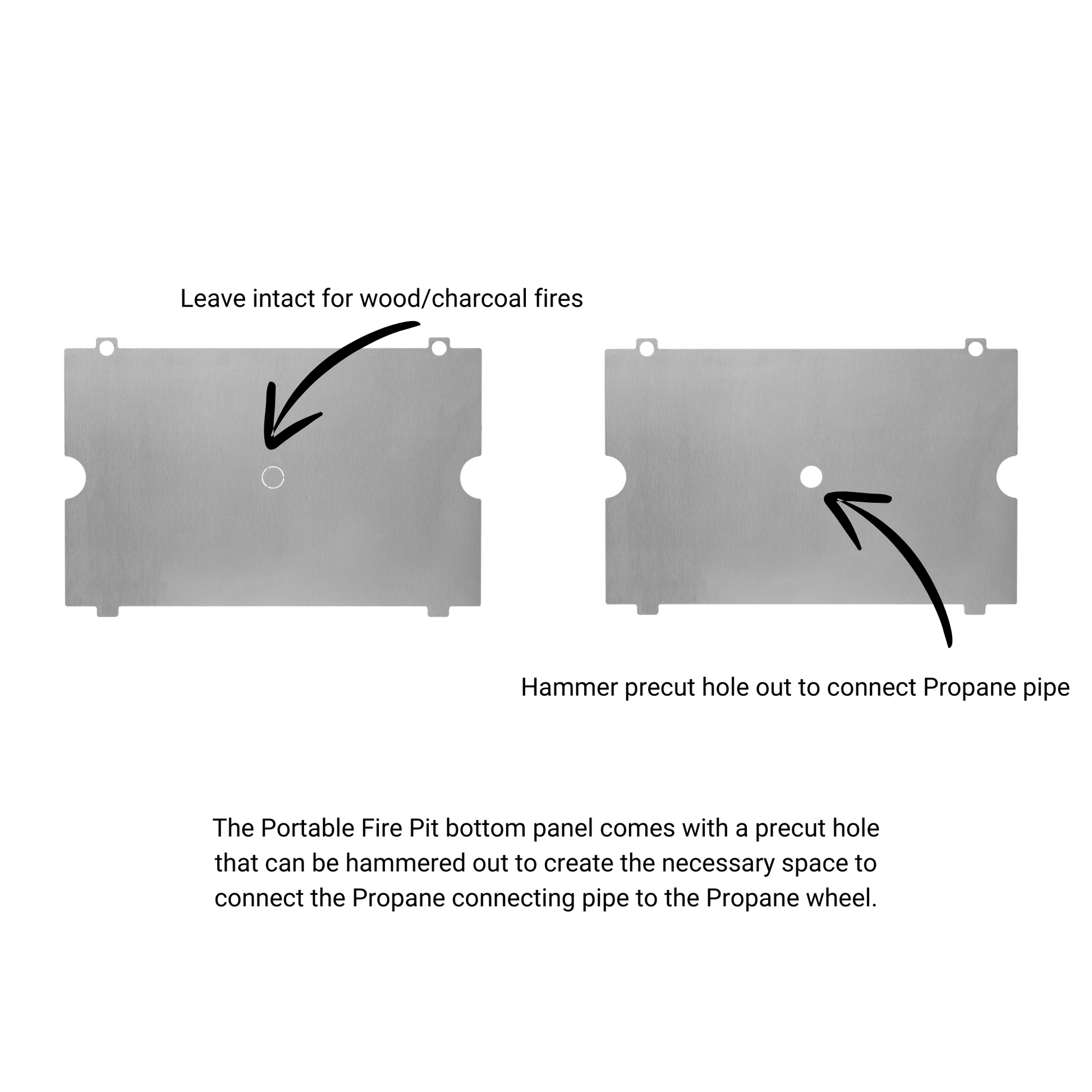 Portable Fire Pit Bottom Panel