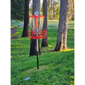 Disc Golf Basket Riser Sleeve in use on course