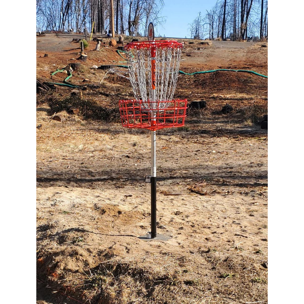 Disc Golf Basket Ground Mount Sleeve & Riser