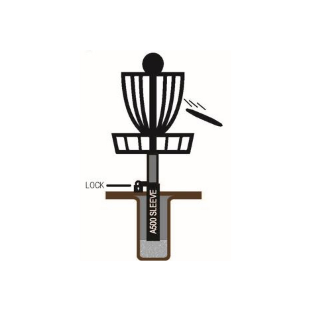 Disc Golf Basket Ground Mount Sleeve & Riser